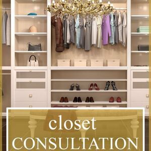 Closet consultant 30 min.- I'm happy to help you navigate tips/tricks on…